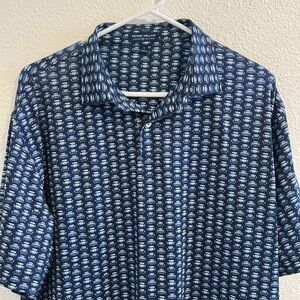 Peter Millar Crown Crafted Polo Shirt Classic Car Print L